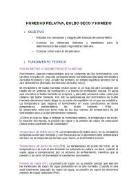 práctica de humedad relativa, bulbos seco y húmedo