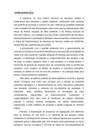 Plano de Gerenciamento de Residuos de Saude