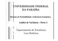 Análise de Variância - Parte 2: Estimação de Parâmetros e Diagnóstico do Modelo