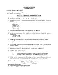 exercícios Equilibrio ionico
