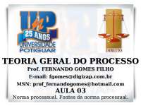 Teoria Geral do Processo: Aula 03 - Norma Processual