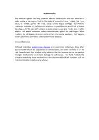 Autoimmunity and Immune Tolerance: Understanding Self vs. Non-Self in the Immune System