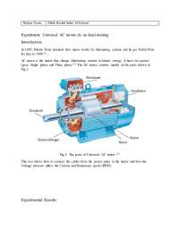 Experiments on AC generator & motor