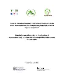 Diagnóstico de la tala ilegal en Guatemala año 2015