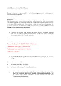 Tutorial Week 9 Finance