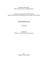 Online Shopping System-Paper on Advanced Software Engineering
