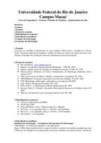 Técnicas e Metodologia de Medição
