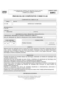 Semiologia Veterinária: Plano Detalhado para Medicina Veterinária (UFRB)