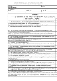 Ckecklist de Montagem de Andaimes