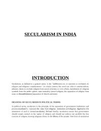 Pol science project secularism