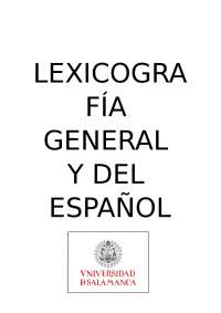 Tema 1- Lexicografía
