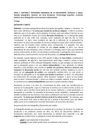 HISTORIA Y NOCIONES GENERALES DE PALEOGRAFÍA