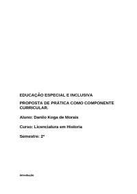 EDUCAÇÃO ESPECIAL E INCLUSIVA