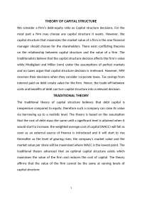 Capital Structure Theory: A Comprehensive Analysis