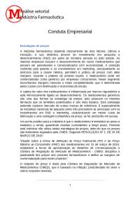 Conduta empresarial - Indústria Farmacêutica