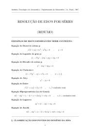 Resolução de EDO's por séries