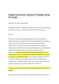 NATALI0 KISNERMAN LIBRO - Docsity