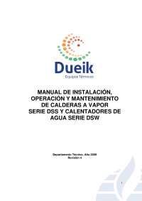 Manual de funcionamiento y manutención de Calderas