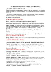 DEMONSTRAÇÃO DO RESULTADO DO EXERCÍCIO