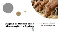 Nutrição de equinos- características de exigencia, necessidade e dados