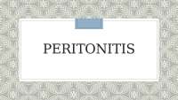 PERITONITIS PRESENTACIÓN