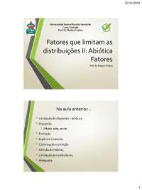 Fatores Limitantes Abióticos