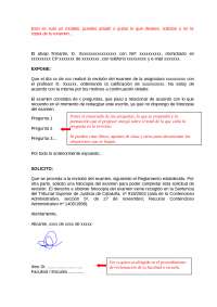 Modelo De Nota Para Revision De Algun Examen Docsity