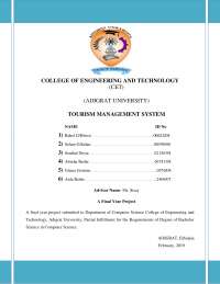 TOURISM MANAGEMENT SYSTEM