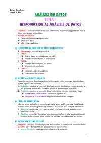 Introducción al Análisis de Datos: Conceptos Básicos y Proceso Estadístico