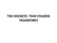 Discrete-Time Fourıer Transform