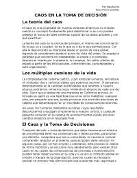 LA TEORIA DEL CAOS Y LA TOMA DE DECISIONES