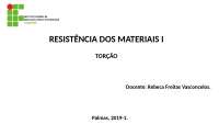 Resistência dos Materiais I