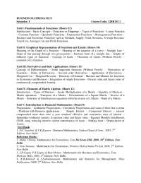 BUSINESS MATH OUTLINE