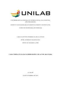 hidrologia (caracterização de bacia hidrográfica )