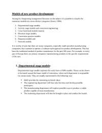 Models of New Product Development: A Comprehensive Overview