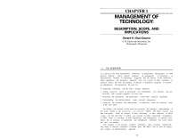Handbook of Technology Management