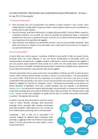 Disturbi di Personalità: Approfondimenti e Teorie - Prof. Prunas