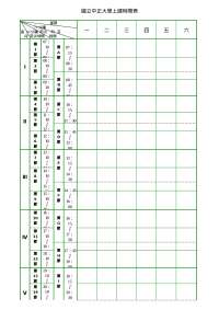 Taiwan National Central University Class Schedule