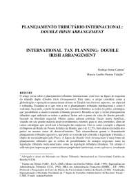 Planejamento tributário internacional: double irish arrangement - Docsity