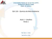 Química do Meio Ambiente (Aula 1 – Litosfera Parte 1)