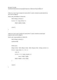 Funções em C++ para resolução de sistemas lineares usando o código para criação de Matrizes