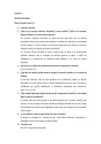 Práctica 3: Derecho del Trabajo - Convenios Colectivos - Prof. Portela Filgueiras