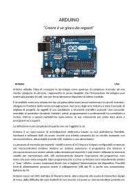 Approfondimento su Arduino - Docsity