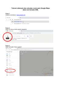 Tutorial obtenção das estradas rurais pelo Google Maps Salvo em formato KML