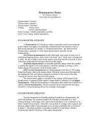 Principles of Dynamometer Basics