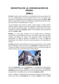 Semiotica de la comunicacion de masas