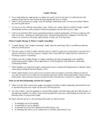 Couple and marriage therapy