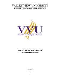 Project Guidelines for Final year project - Docsity