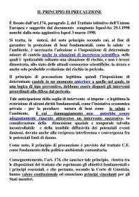 Principio di Precauzione Docsity