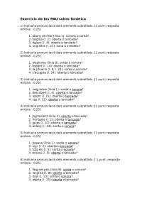 ACTIVITATS PAU FONÈTICA SOLUCIONARI